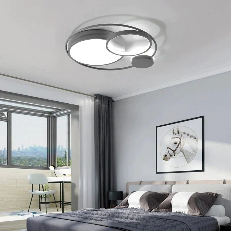 Modern Led Ceiling Lights For Living Room Bedroom Study Room Black+White Or Grey Color Ceiling Lamp Fixtures