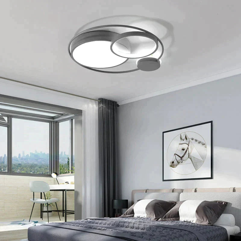 Modern Led Ceiling Lights For Living Room Bedroom Study Black+White Or Grey Color Lamp Fixtures