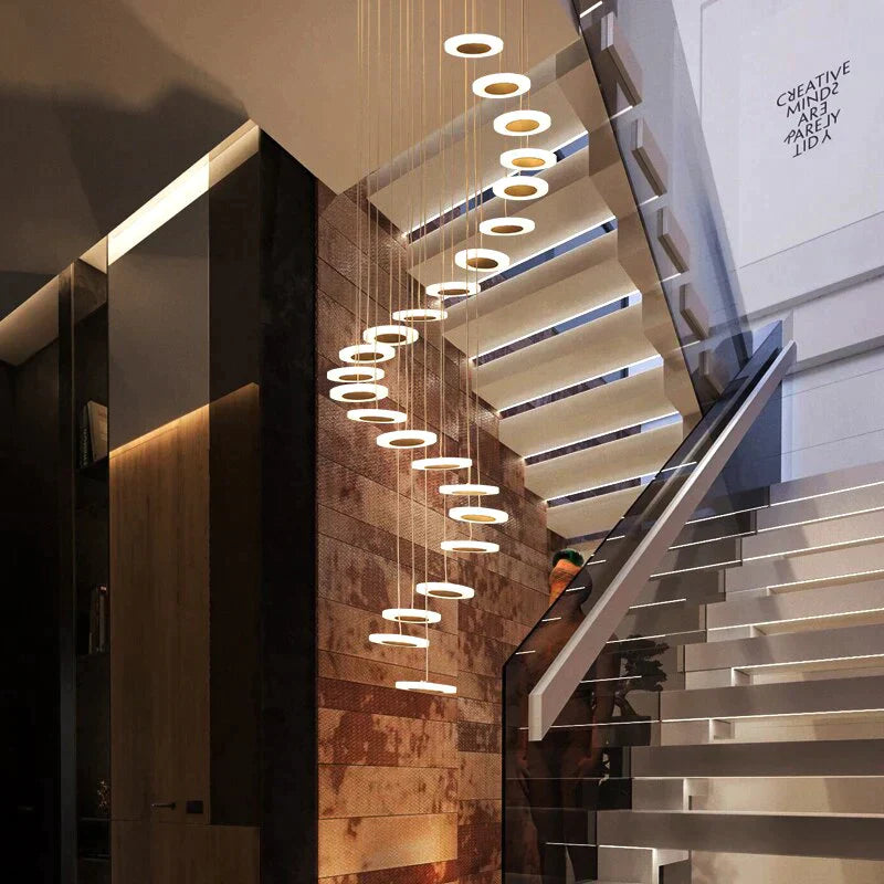 Lustre LED moderne pour salon, lampe suspendue pour chambre à coucher, luminaires suspendus pour escaliers, restaurant, éclairage suspendu