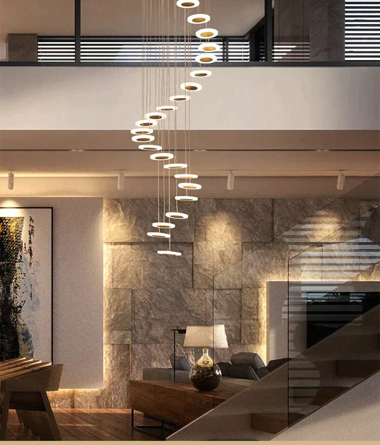 Lustre LED moderne pour salon, lampe suspendue pour chambre à coucher, luminaires suspendus pour escaliers, restaurant, éclairage suspendu
