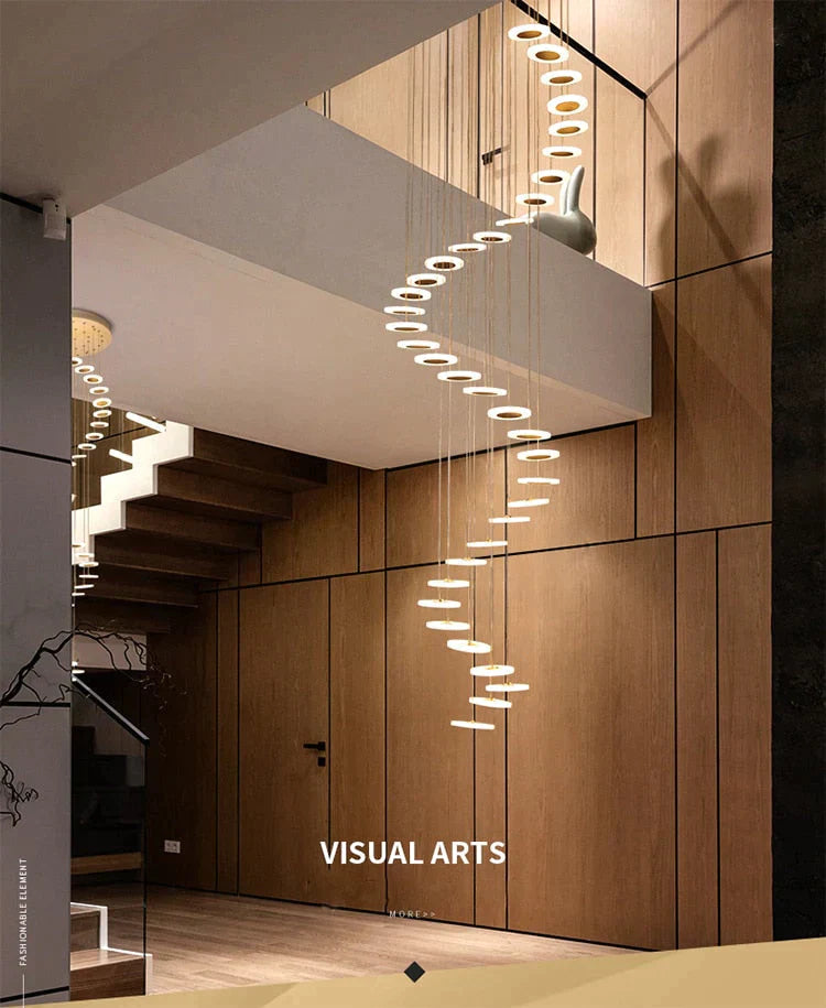 Lustre LED moderne pour salon, lampe suspendue pour chambre à coucher, luminaires suspendus pour escaliers, restaurant, éclairage suspendu