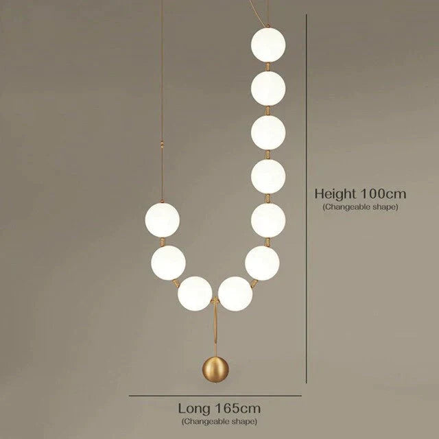 Lampe suspendue moderne à LED en verre avec abat-jour en verre, design nordique, luminaires de salle à manger, style collier, lampe suspendue LOFT