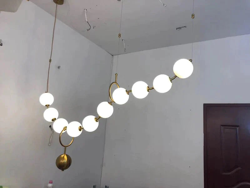 Lampe suspendue moderne à LED en verre avec abat-jour en verre, design nordique, luminaires de salle à manger, style collier, lampe suspendue LOFT