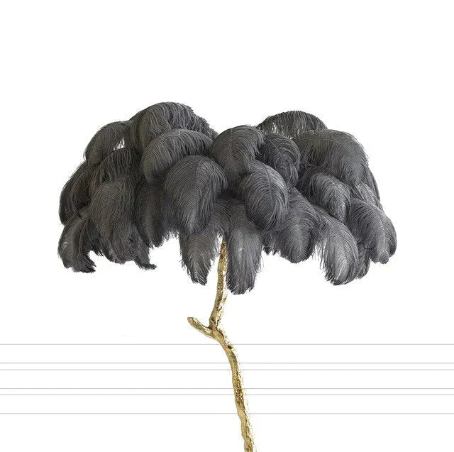Modern Luxury Feather Floor Lamp Living Room Decoration Light Stand Light Decorative Standing Indoor