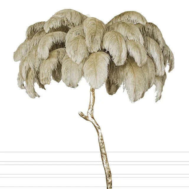 Modern Luxury Feather Floor Lamp Living Room Decoration Light Stand Light Decorative Standing Indoor