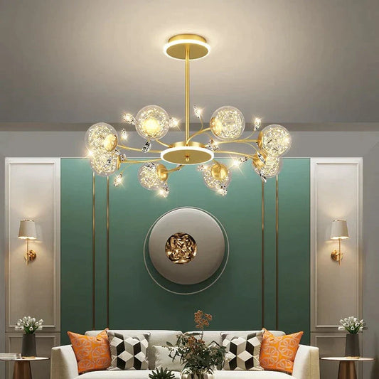 Modern Simple Crystal Living Room Dining Room Lamp Hanging Lamp