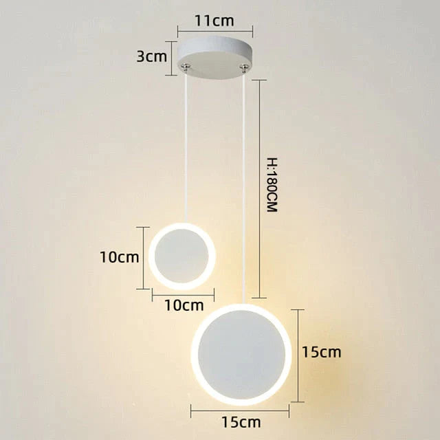 New Arrival Pendant Lights Modern Led Lamp For Bedside Dining Room Bar White Or Black Color Fixtures