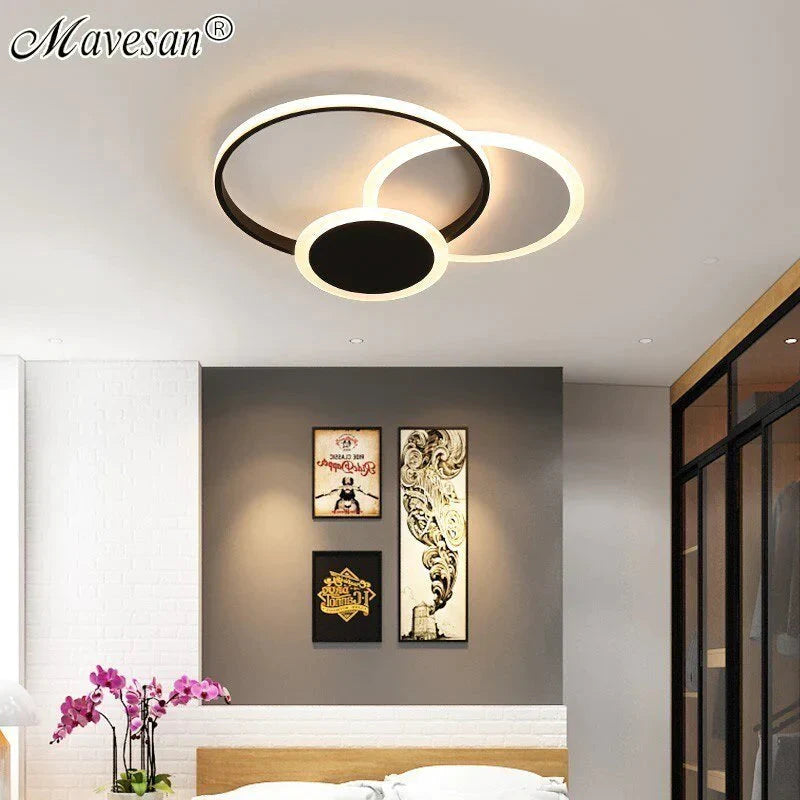 Nouveaux plafonniers à LED pour salon, chambre à coucher, luminaires ronds et carrés, lampes dôme modernes à intensité variable Dero Lamparas De Techo