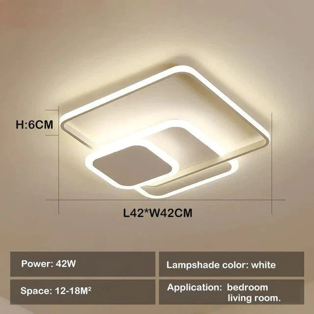 Nouveaux plafonniers à LED pour salon, chambre à coucher, luminaires ronds et carrés, lampes dôme modernes à intensité variable Dero Lamparas De Techo