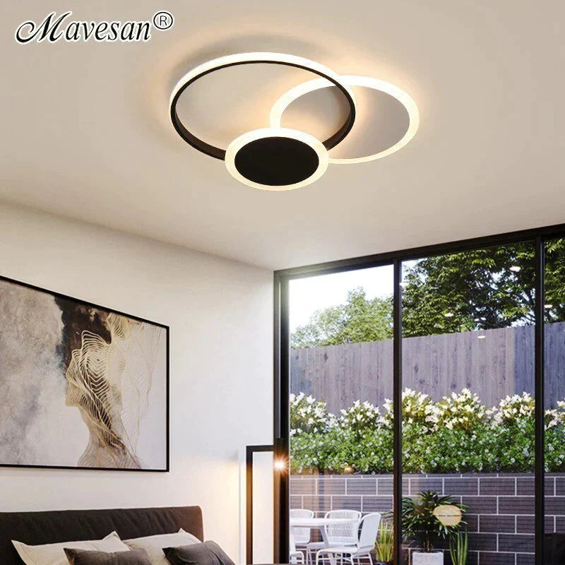 Nouveaux plafonniers à LED pour salon, chambre à coucher, luminaires ronds et carrés, lampes dôme modernes à intensité variable Dero Lamparas De Techo