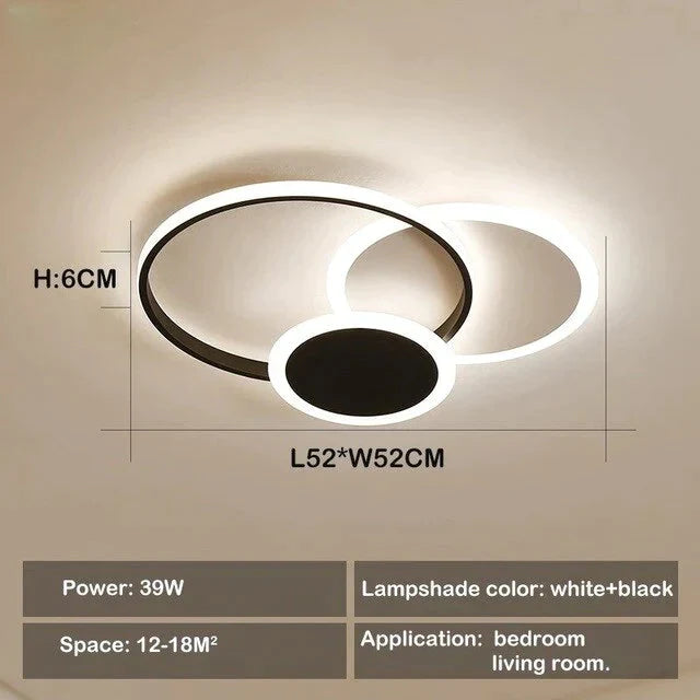 Nouveaux plafonniers à LED pour salon, chambre à coucher, luminaires ronds et carrés, lampes dôme modernes à intensité variable Dero Lamparas De Techo