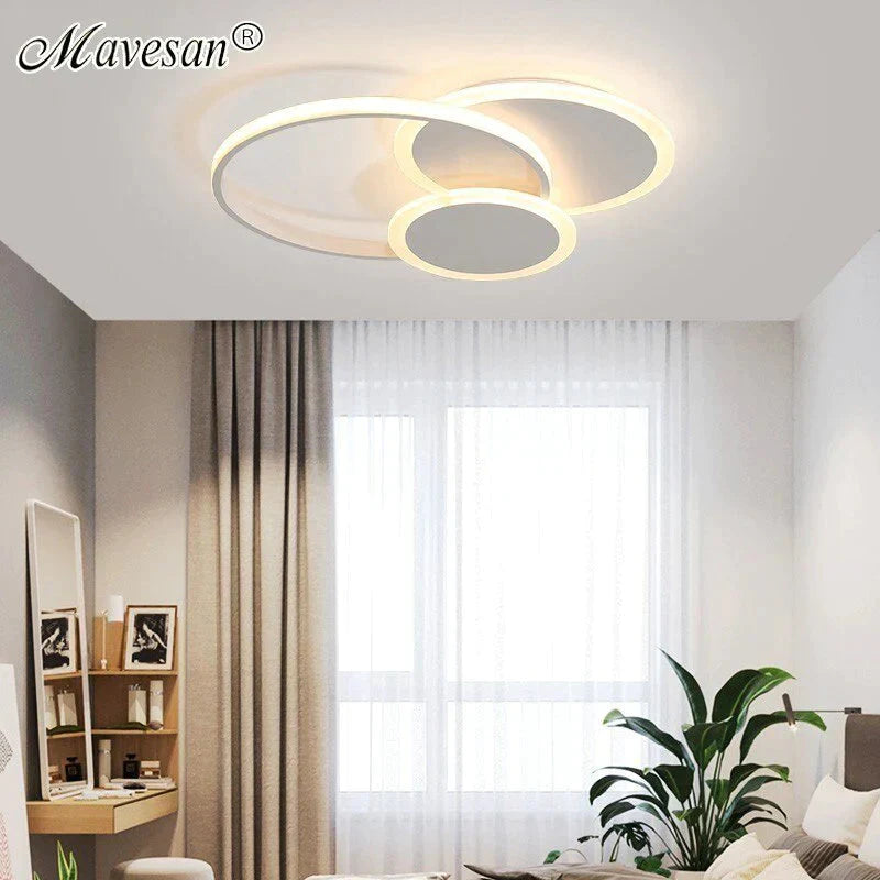 Nouveaux plafonniers à LED pour salon, chambre à coucher, luminaires ronds et carrés, lampes dôme modernes à intensité variable Dero Lamparas De Techo