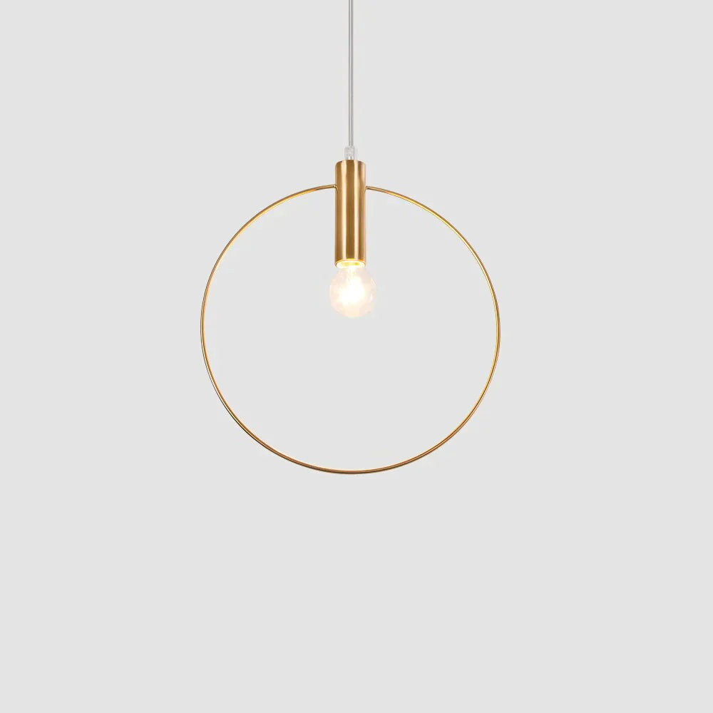 Lampes suspendues circulaires nordiques Lampe à main moderne pour restaurant Salon Bar E14 LED Lampes suspendues industrielles Luminaire
