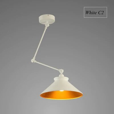 Lampes suspendues de personnalité nordiques à monter soi-même, lampe pliante en fer, lampe suspendue pour chambre à coucher, bureau, bar, restaurant, lumières réglables créatives