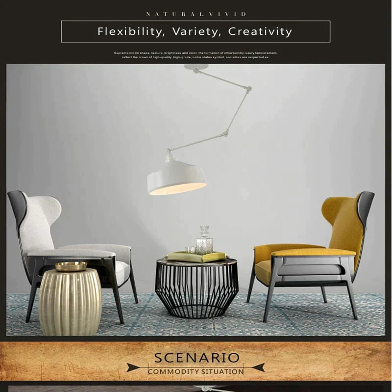 Lampes suspendues de personnalité nordiques à monter soi-même, lampe pliante en fer, lampe suspendue pour chambre à coucher, bureau, bar, restaurant, lumières réglables créatives