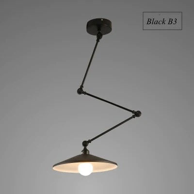 Lampes suspendues de personnalité nordiques à monter soi-même, lampe pliante en fer, lampe suspendue pour chambre à coucher, bureau, bar, restaurant, lumières réglables créatives