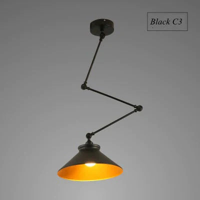 Lampes suspendues de personnalité nordiques à monter soi-même, lampe pliante en fer, lampe suspendue pour chambre à coucher, bureau, bar, restaurant, lumières réglables créatives