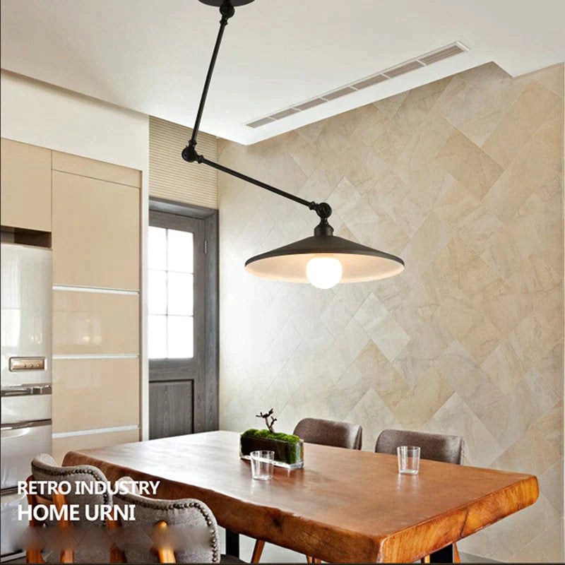 Lampes suspendues de personnalité nordiques à monter soi-même, lampe pliante en fer, lampe suspendue pour chambre à coucher, bureau, bar, restaurant, lumières réglables créatives