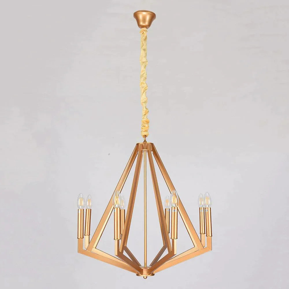 Lampe suspendue nordique moderne en forme de diamant à LED E14, lampe suspendue industrielle avec 2 couleurs pour salon, chambre à coucher, restaurant, bureau
