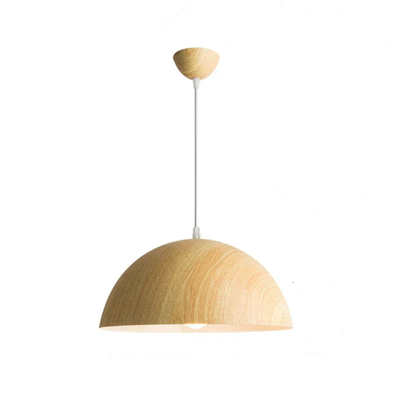Lampes suspendues en aluminium peintes en aérosol de grain de bois moderne nordique, lampes d'éclairage décoratives de chevet de bureau de salle à manger de salon