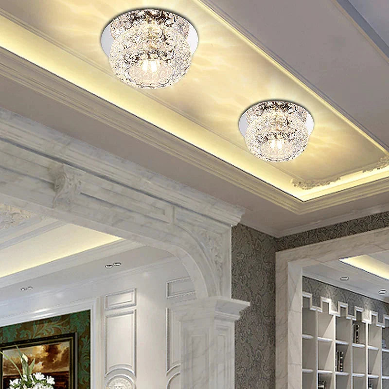 Nordic modern minimalist aisle light entrance lamp led crystal lamp ceiling lamp