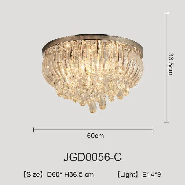 Plafonniers en cristal modernes pour cuisine, salon, chambre d'enfant, lampe de plafond, lampe de salle à manger à LED vintage Abajur Para Quarto