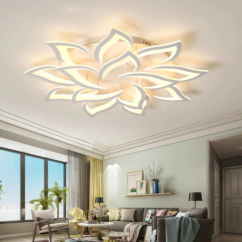 Plafonniers à LED modernes pour salon, cuisine, chambre à coucher, chambre d'enfants, lampe à intensité variable, luminaire Art déco avec télécommande