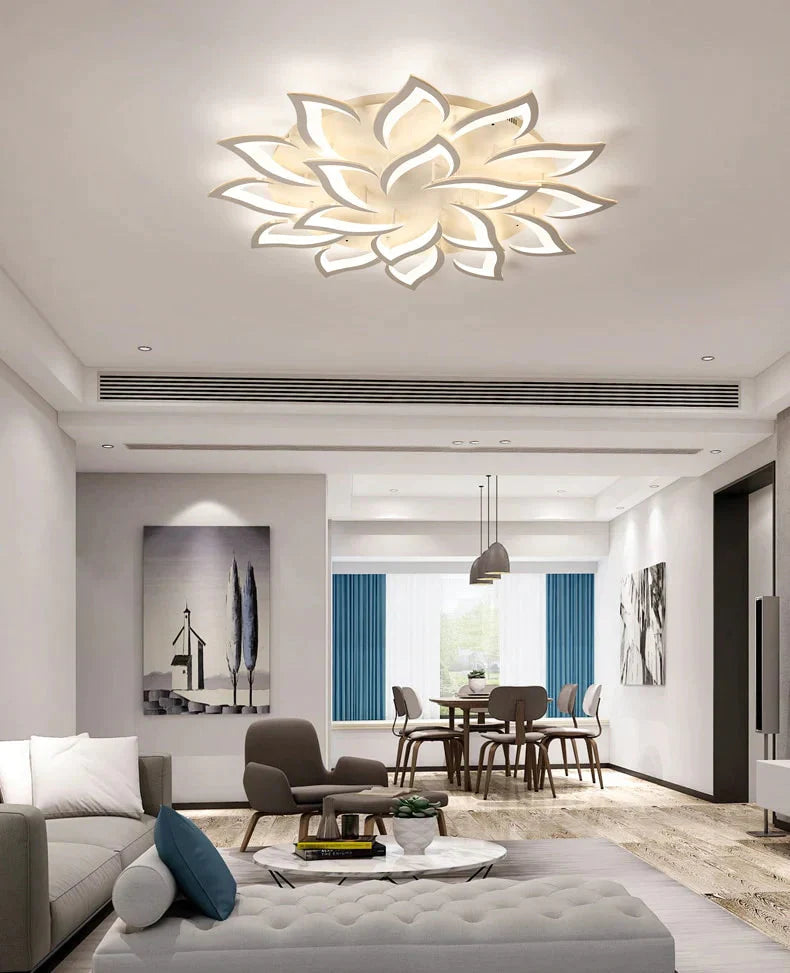 Plafonniers à LED modernes pour salon, cuisine, chambre à coucher, chambre d'enfants, lampe à intensité variable, luminaire Art déco avec télécommande