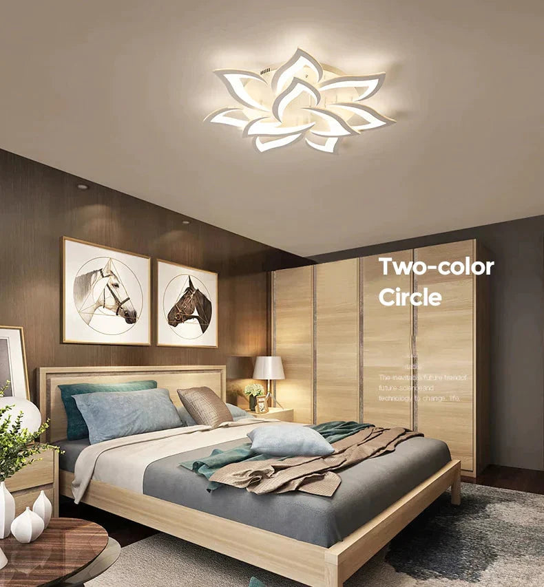 Plafonniers à LED modernes pour salon, cuisine, chambre à coucher, chambre d'enfants, lampe à intensité variable, luminaire Art déco avec télécommande