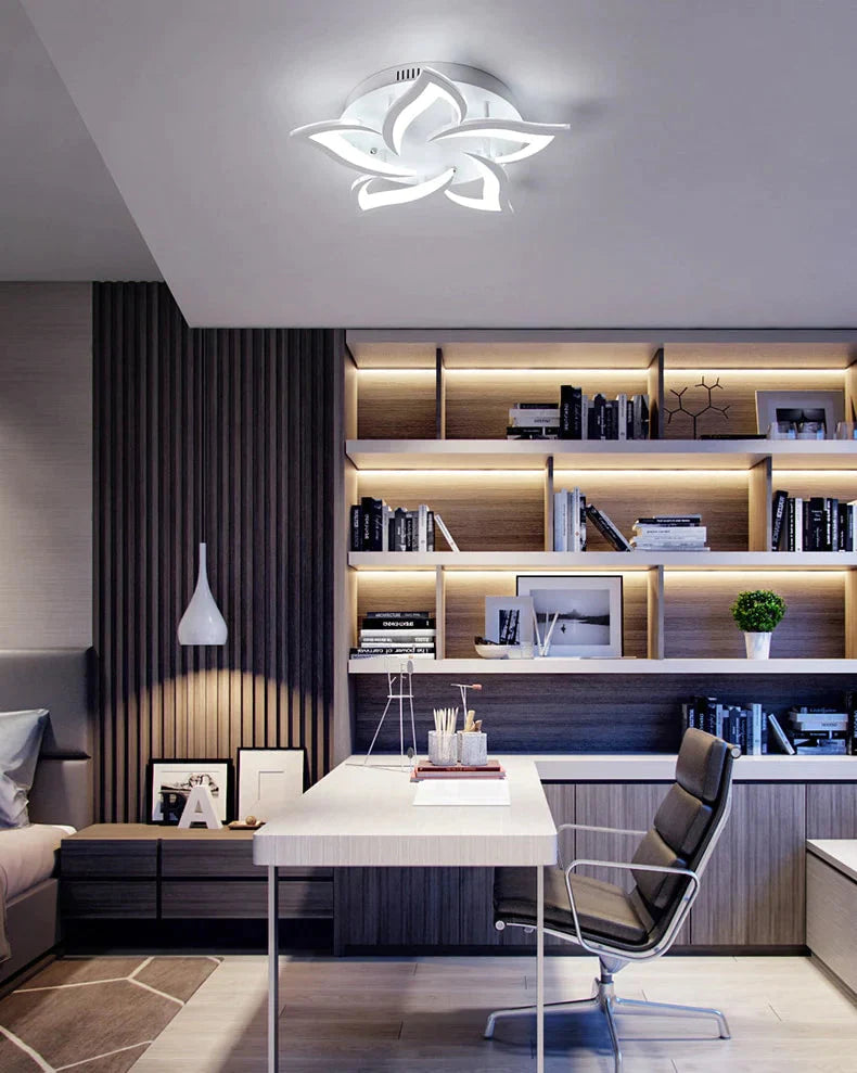 Plafonniers à LED modernes pour salon, cuisine, chambre à coucher, chambre d'enfants, lampe à intensité variable, luminaire Art déco avec télécommande