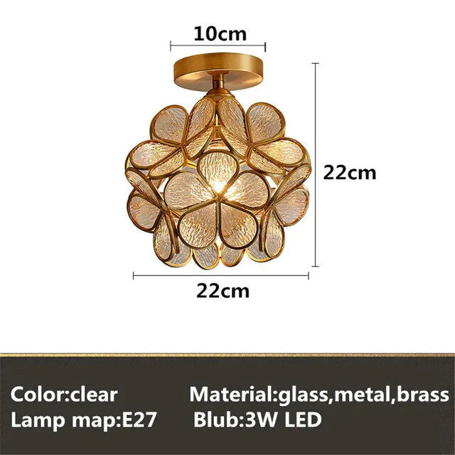 Tiffany Colorful Flower Glass Ceiling Lamp LED Modern Indoor Lamp Restaurant Dining Room  Cafe Shop Lighting Fixture