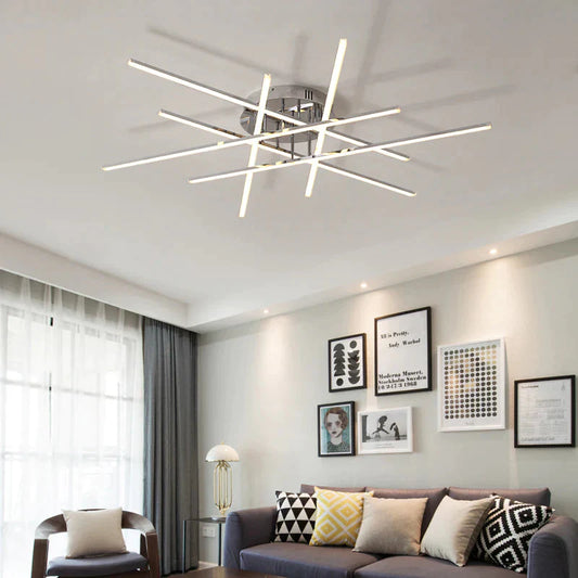 Chrome Plated Finish Modern Led Ceiling Lights For Living Room Bedroom Study Room Home Deco Ceiling Lamp