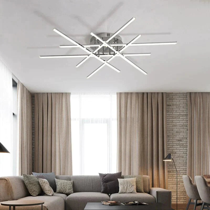 Chrome Plated Finish Modern Led Ceiling Lights For Living Room Bedroom Study Room Home Deco Ceiling Lamp
