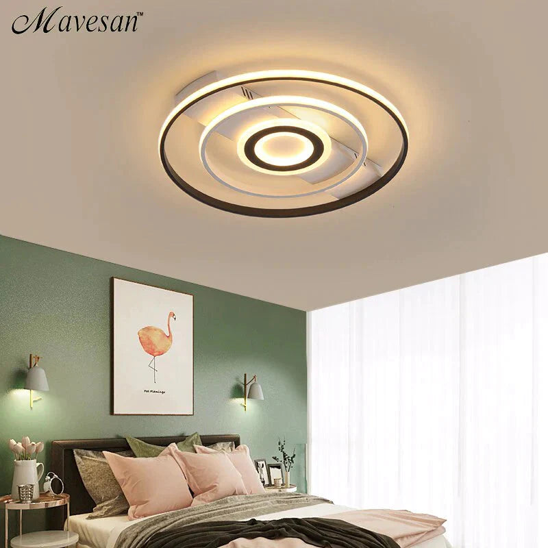 Modern Rectangle/Square/Circle Acrylic Led Ceiling Light White Color Black Color Remote Control For Living Room Bedroom Lighting