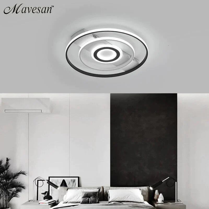 Modern Rectangle/Square/Circle Acrylic Led Ceiling Light White Color Black Color Remote Control For Living Room Bedroom Lighting