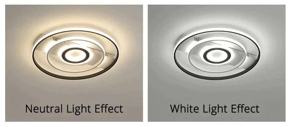 Modern Rectangle/Square/Circle Acrylic Led Ceiling Light White Color Black Remote Control For Living