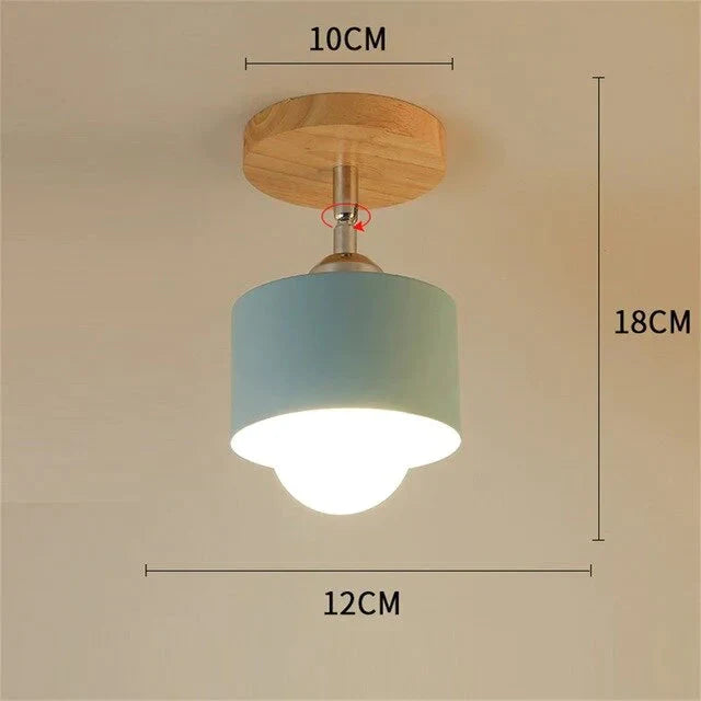 Nordic Macaron ceiling lamp creative porch aisle lights bay window balcony lights home bedroom cloakroom corridor lights