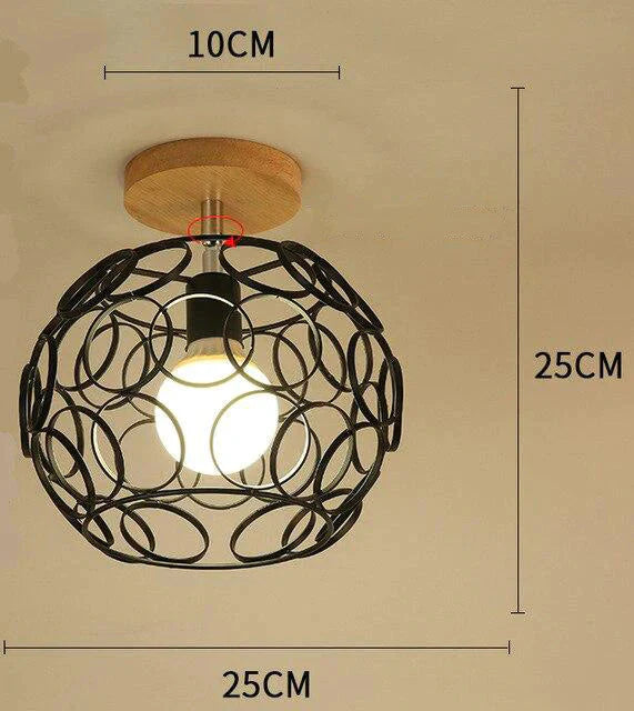 Creative crystal minimalist ceiling light Single wall ceiling lamp bedroom lamp Single European iron lamp Crystal Decor Lamps