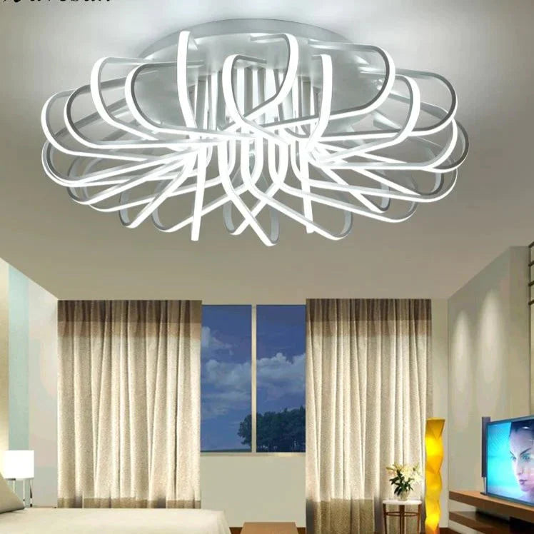 Plafonnier à montage en surface pour chambre à coucher, salon, lampe de plafond en acrylique, abat-jour décoratif Lamparas De Techo