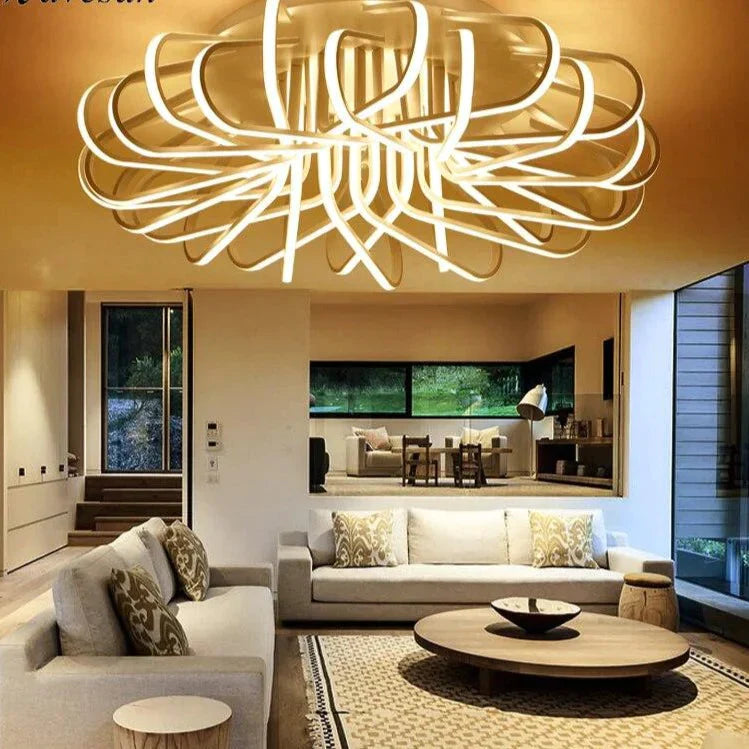 Plafonnier à montage en surface pour chambre à coucher, salon, lampe de plafond en acrylique, abat-jour décoratif Lamparas De Techo