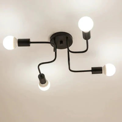 Vintage Ceiling Lights Iron Personality Ceiling Lights for Living & Bed Room