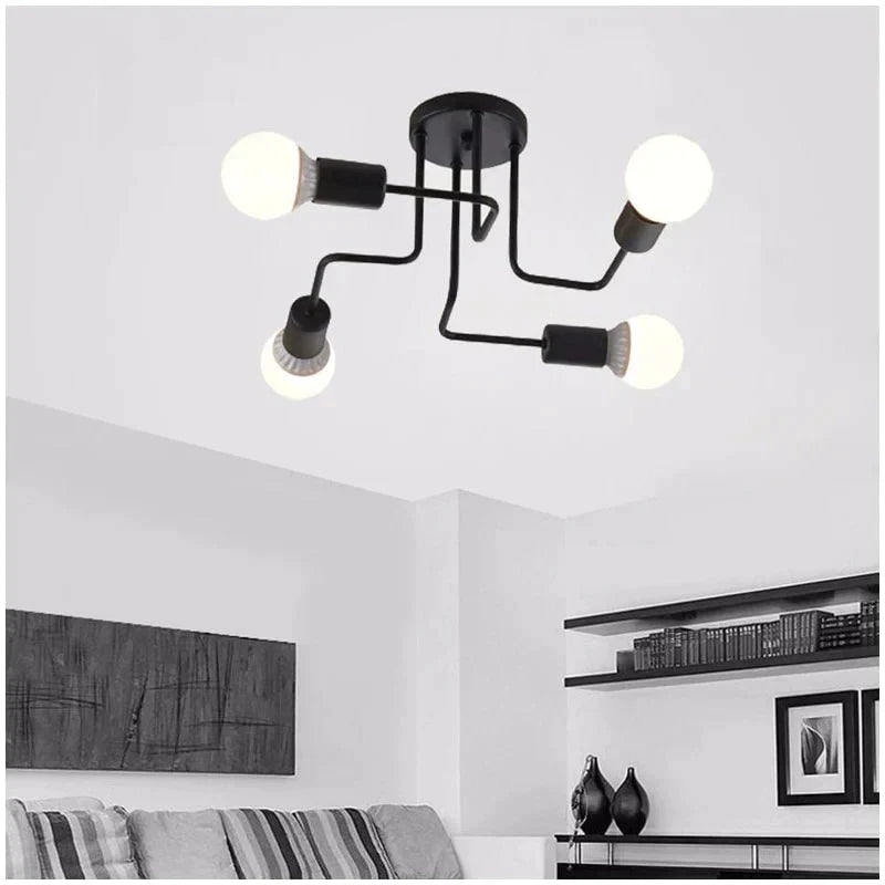 Vintage Ceiling Lights Iron Personality Ceiling Lights for Living & Bed Room
