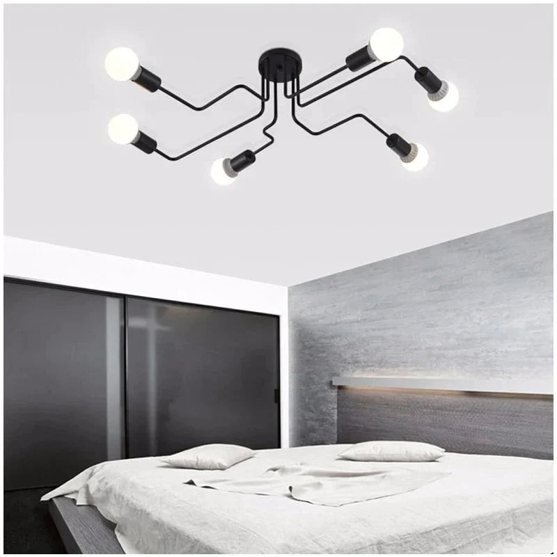 Vintage Ceiling Lights Iron Personality Ceiling Lights for Living & Bed Room