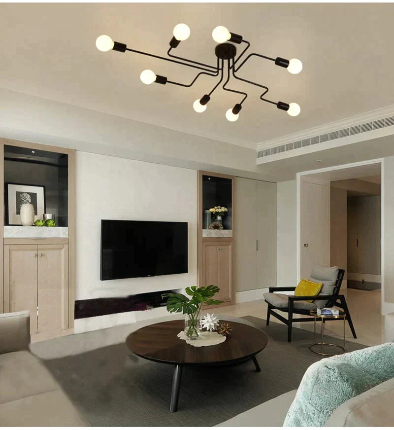 Vintage Ceiling Lights Iron Personality For Living & Bed Room