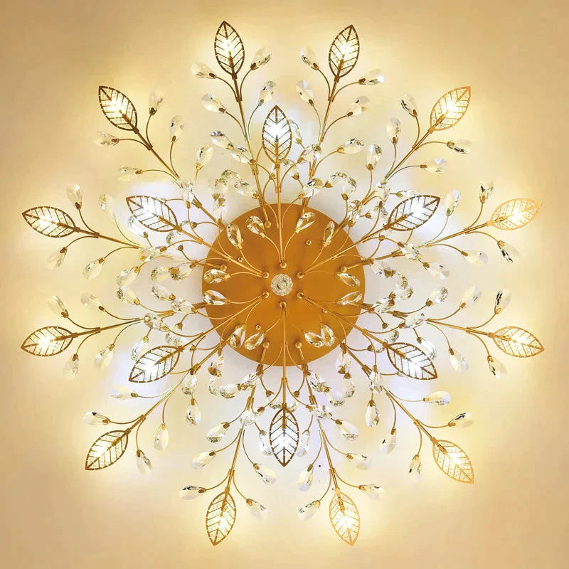 Vintage Led Ceiling Light Crystal Lamp For Living Room Loft
