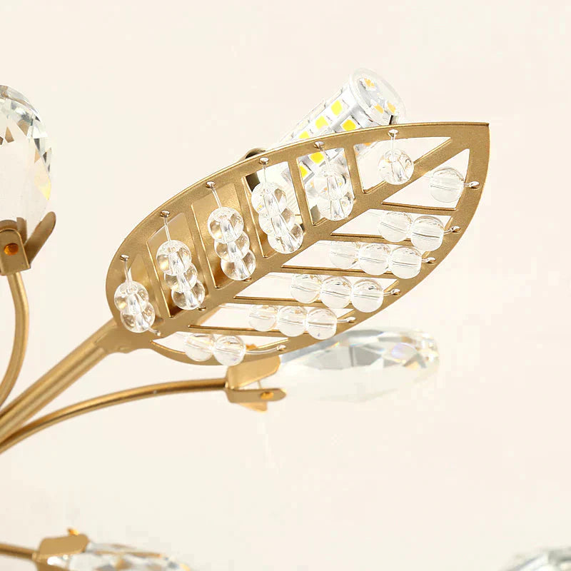 Vintage Led Ceiling Light Crystal Lamp For Living Room Loft