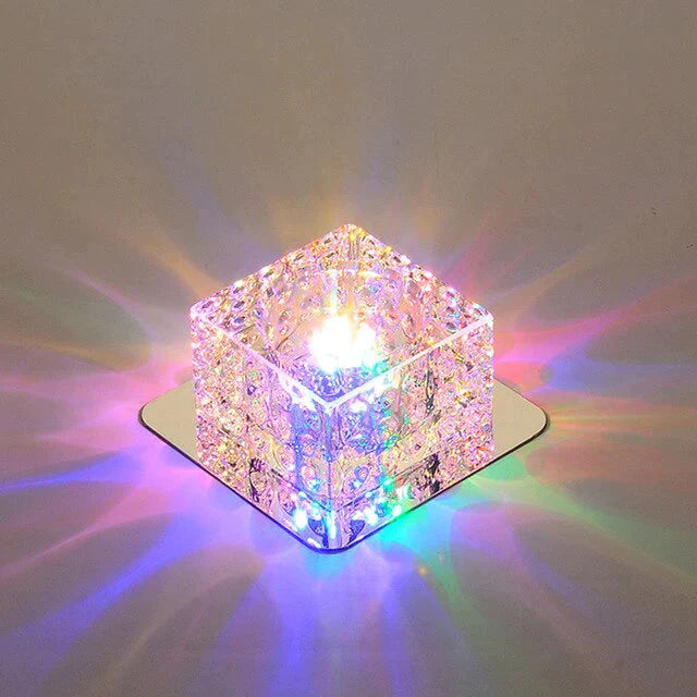 Plafonnier LED en cristal monté en surface, lampe d'allée, lustre, lampe de plafond moderne pour salon, chambre à coucher, couloir, entrée