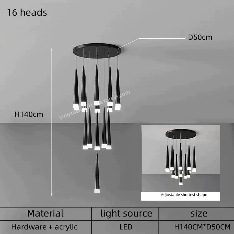 Ritra – Cone LED Pendant Lamp with Adjustable Suspension