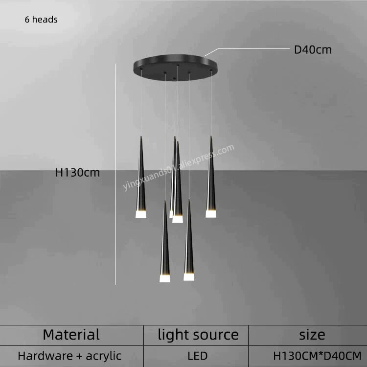 Ritra – Cone LED Pendant Lamp with Adjustable Suspension