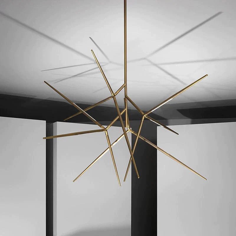 Sedona - Minimalist LED Pearl black/Copper color Iron Chandelier